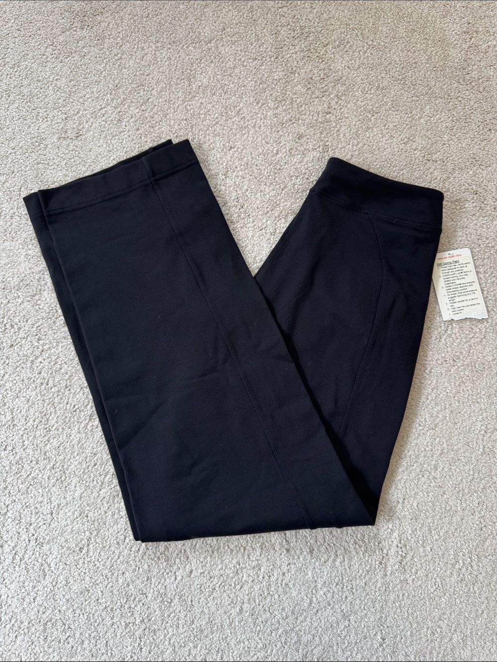 Lululemon NWT Still Going Pants Wide Leg Luon 33.5” Black Sz6